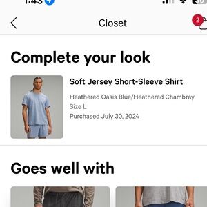 Lululemon soft jersey t shirt